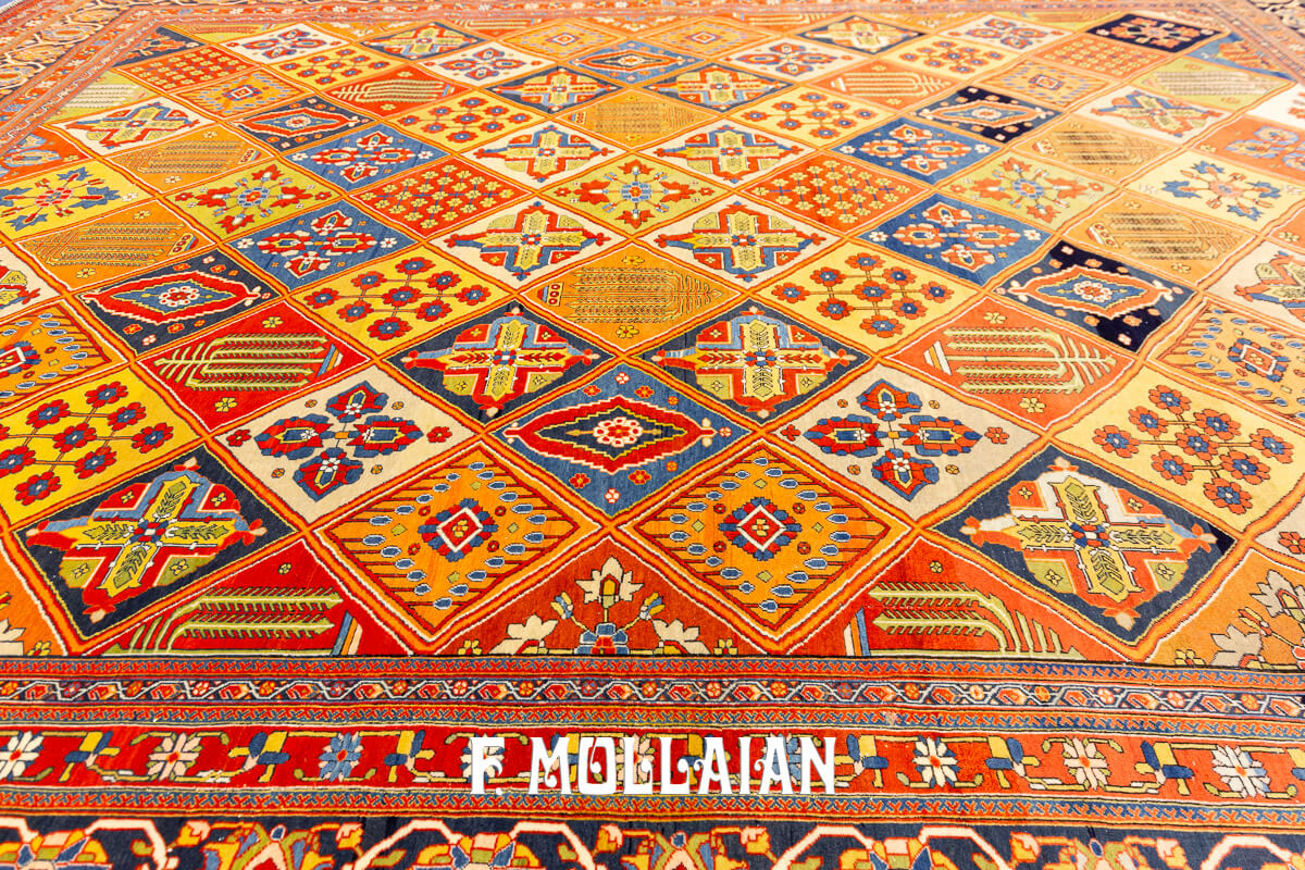 Kashan Mohtasham Rug Highly Unique n°:669436